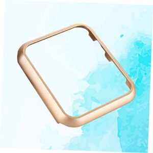 UKCOCO Watch Frame 2pcs metal screen metal gold apples s watch 40mm screen protector 44mm watch case watch bumper watch cover protective film strap aluminum alloy dial