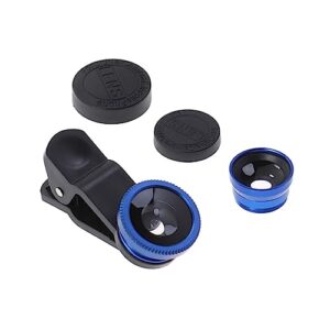 ABOOFAN 3pcs ° Camera Fish Super Mobile Kit Smart Compatible with iPhone/Cellphone Smartphones Compatible with s/Phone Blue Lens Lensblue Cell Fish-Eye Angle on Compatible for iPhone