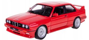 1988 3 series m3 e30 red 1/24 diecast model car by bburago 21100rd