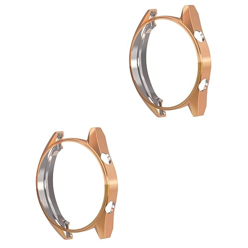 Hemobllo 2pcs waches Watch Protector watchamacallit watchs Watch case Rose Gold Watch Bling Watch Protective Watch Cover Watch Protect Shell Watch Protective Case Pearlescent Set gt