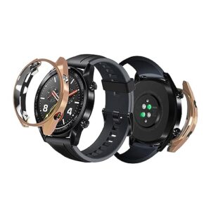 Hemobllo 2pcs waches Watch Protector watchamacallit watchs Watch case Rose Gold Watch Bling Watch Protective Watch Cover Watch Protect Shell Watch Protective Case Pearlescent Set gt