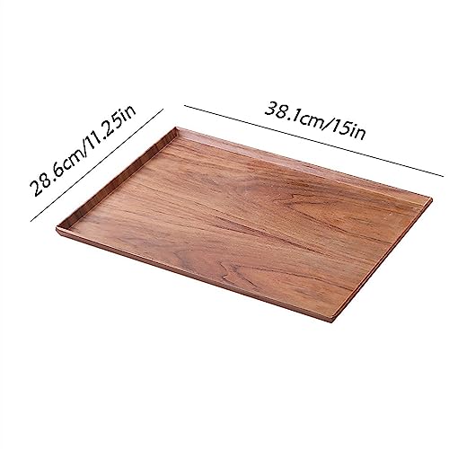 Outdoor Tray Coffee Table Tray Imitation Wood Grain Rectangular Large Tray Simple and Practical Cup Storage Tray Breakfast, Afternoon Tea Tray Decorative Tray Kitchen Tray