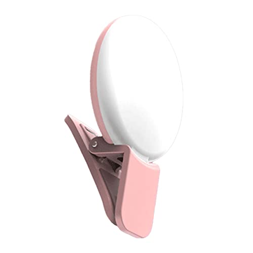 Zxsdjksd Mobile Phone Fill Flash Lens Light Lamp Clip Three Stop Dimming Mini Durable Practical 10 LED Selfie Ring Beauty,Pink