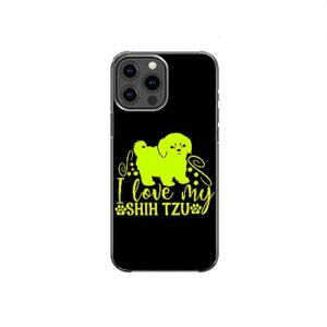 i love my shih tzu sweet cute sarcastic funny pattern art design anti-fall and shockproof gift iphone case (ipod 6)