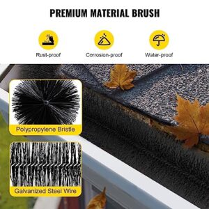 PREVCHA Gutter Guard Cylinder-Shaped Brush Easy On Gutter Guard 5inch Gutter Brush W/Bristle Easy to Clean for Roof Gutter Outdoor (Color : 1, Size : 5 PCS)