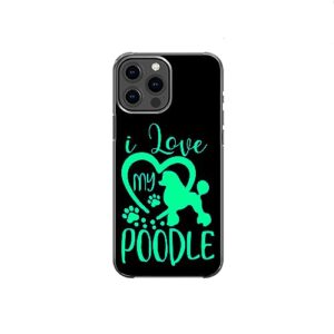 i love my poodle sweet cute funny sarcastic pattern art design anti-fall and shockproof gift iphone case (ipod 6)