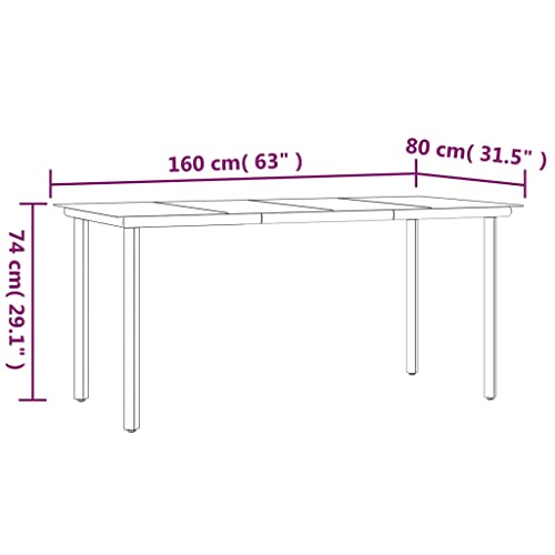 WFAUIBR Dining Set 5 Piece Patio ，Outdoor Patio Sets，Bistro Sets,Coffee Table Sets, for Flower Shops, Internet cafes, Hotels, Dormitories, Small Apartments，5 Piece 63"