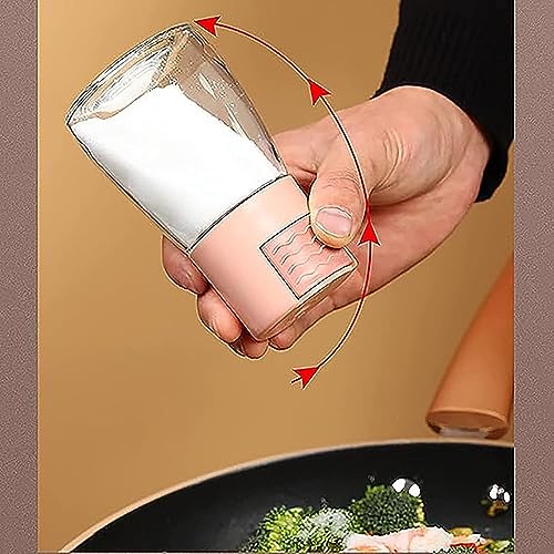 Salt and Pepper Shakers Precise Quantitative Push Type, metering Seasoning Dispenser, metered Salt Dispenser, 0.5g Salt Dispenser, Moisture Proof Salt and Pepper Shakers (1pcs*light green)