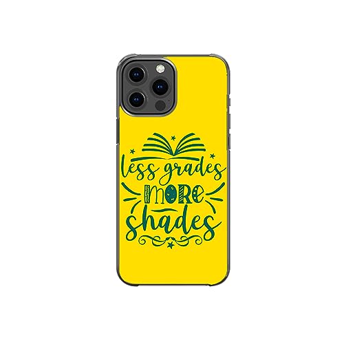 Less Grades More Shades Sarcastic Funny Pattern Art Design Anti-Fall and Shockproof Gift iPhone Case (iPhone 12 Pro)
