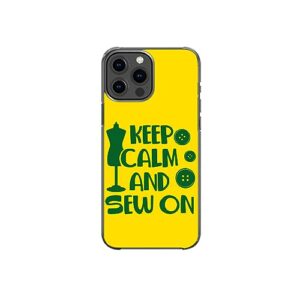 keep calm and sew on motivational inspirational positive pattern art design anti-fall and shockproof gift iphone case (iphone 6/6s)