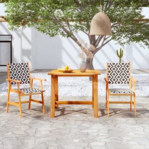 camerina 3 piece patio dining set outdoor patio dining set outdoor patio furniture patio set patio table and chairs set solid acacia wood 3087122