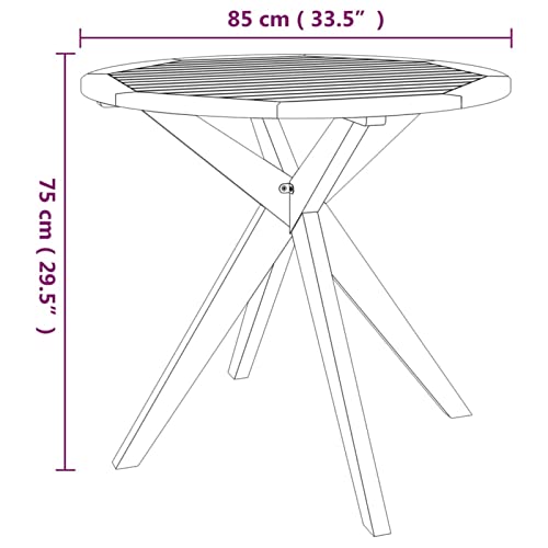 Camerina 5 Piece Patio Dining Set Outdoor Dining Table Set Patio Table and Chairs Set Outdoor Patio Dining Set Solid Wood Acacia 3087131