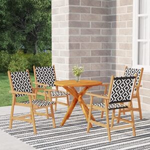 camerina 5 piece patio dining set outdoor dining table set patio table and chairs set outdoor patio dining set solid wood acacia 3087131