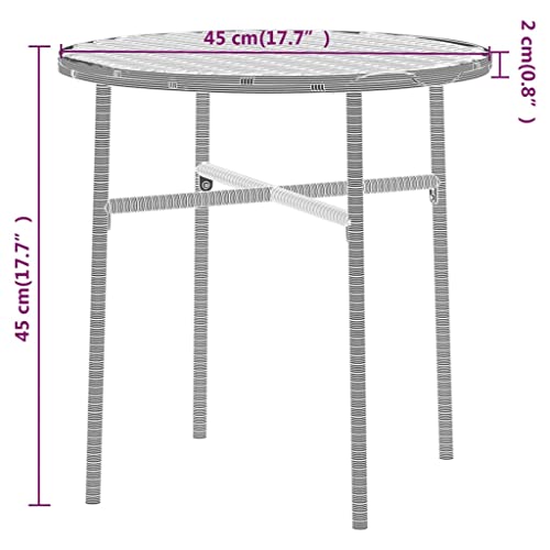 qiangxing 3 Piece Patio Dining Set Outdoor Patio Dining Set Outdoor Patio Furniture Patio Set Patio Table and Chairs Set Poly Rattan Gray 3098034