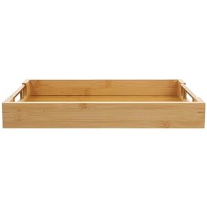 kichvoe bamboo serving tray kitchen food tray with handles serving platters tray for dinners party tea bar table breakfast snack 38 * 26.5 * 5cm