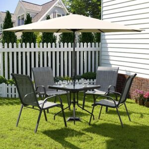 Amopatio Outdoor Dining Set for 4, Patio Table and Chairs Set