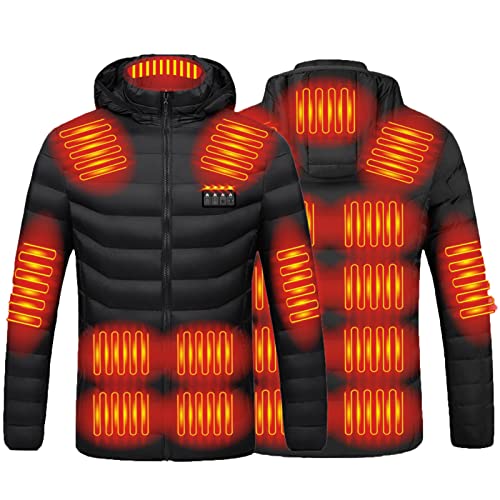 My Orders Placed Recently by Me Men Women Heated Jackets Winter Warm Heated Jackets Rechargeable USB Heated Jacket Hood Puffer Heated Jacket with Pocket