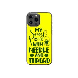 my soul is fed with needles and threads sarcastic funny pattern art design anti-fall and shockproof gift iphone case (iphone 6+/6s+)