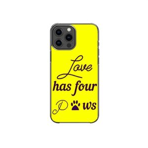 love has four paws cute pet parents dog lover pattern art design anti-fall and shockproof gift iphone case (iphone 11)