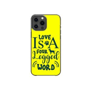 Love Is A Four Legged Word Sarcastic Funny Cute Dog Lover Pattern Art Design Anti-Fall and Shockproof Gift iPhone Case (iPhone 6+/6s+)