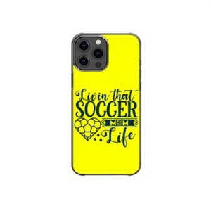 livin that soccer mom life sarcastic funny pattern art design anti-fall and shockproof gift iphone case (iphone 12 mini)