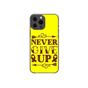 never give up inspirational sweet pattern art design anti-fall and shockproof gift iphone case (iphone 12 pro)