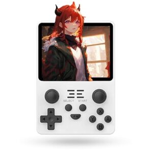 handheld games retro game console 64g tf card buit in games and emulators video come consoles 3.5 inch ips 640*480 screen support linux system-white