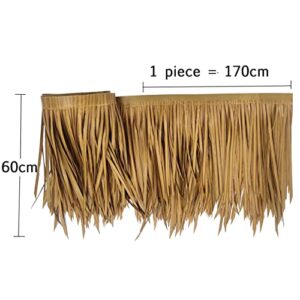 Nujeuho Straw Roof Thatch Tiki Duck Blind Grass Mexican Straw Roof Thatch for Tiki Bar Huts Palapa Thatch Roofing for Garden Patio Umbrella Covers Decoration Width 60cm(Size:8.5x0.6m,Color:Color 1)