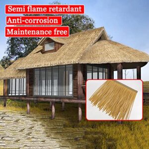 Nujeuho Straw Roof Thatch Tiki Duck Blind Grass Mexican Straw Roof Thatch for Tiki Bar Huts Palapa Thatch Roofing for Garden Patio Umbrella Covers Decoration Width 60cm(Size:8.5x0.6m,Color:Color 1)
