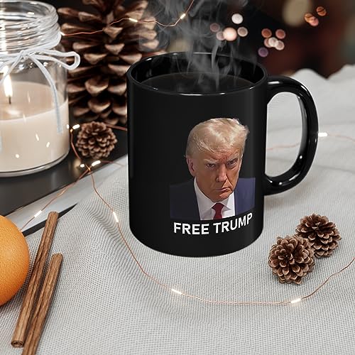 Brian Bula Trump Mug Shot Free Trump Coffee Mug Never Surrender Black Official Mugshot