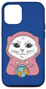 iphone 13 white main coon cat outfit for cat lover cats case