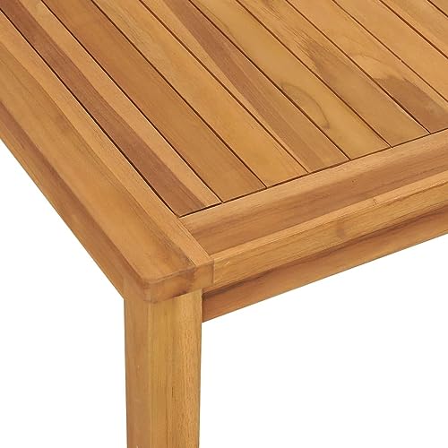 allesoky Teak Outdoor Dining Set - Solid Wood Patio Furniture - 3 Piece Patio Dining Set with Table and Chairs