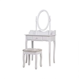 NJSV Makeup Vanity Table Set with Mirror Stool Shuq Vanity Desk Makeup Vanity Side Tables Bedroom Vanity Table Portable Desk Vanity Set