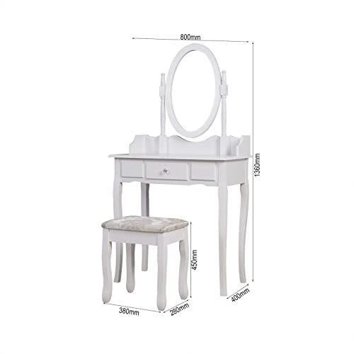 NJSV Makeup Vanity Table Set with Mirror Stool Shuq Vanity Desk Makeup Vanity Side Tables Bedroom Vanity Table Portable Desk Vanity Set