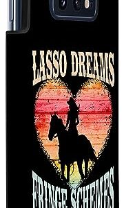 Galaxy S10e Lasso Dreams Fringe Schemes Girl Riding Horse Silhouette Case