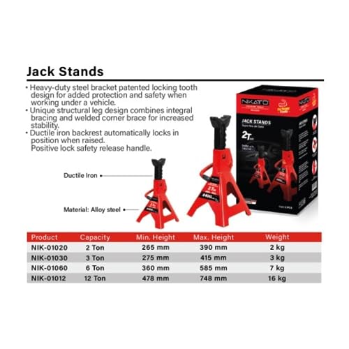 NIKATTO Jack Stands (USA Stock) (3 Ton)