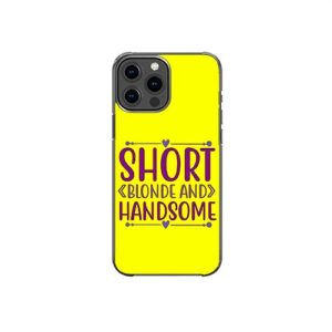 short blonde and handsome sarcastic funny pattern art design anti-fall and shockproof gift iphone case (iphone 13)