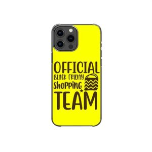 official black friday shopping team sarcastic funny pattern art design anti-fall and shockproof gift iphone case (iphone 13 pro max)