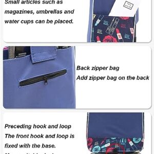 Wcxixo Waterproof Oxford Cloth Shopping Bag, Foldable Shopping Cart Bag, Reusable Trolley Replacement Bags, Large Capacity Shopping Cart Spare Bag