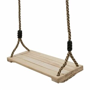 kids hanging swing outdoor play wooden tree swing with ropes toddlers