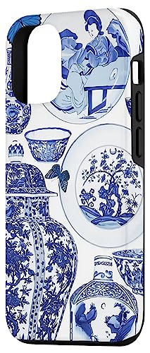 iPhone 13 Chinoiserie Pottery Toile Blue and White Case