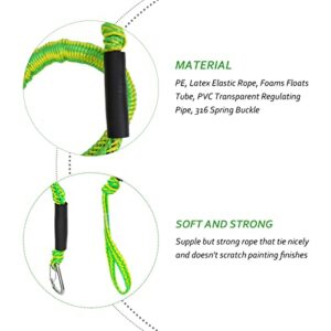 BESPORTBLE 3pcs Boat Rope Ties That Tether The tethering Heavy Duty Bungee Cords Marine Accessories for Boats Dock Rope Dock Lines for Boat Docking Long Hook Rope Boat Accessory with Hook