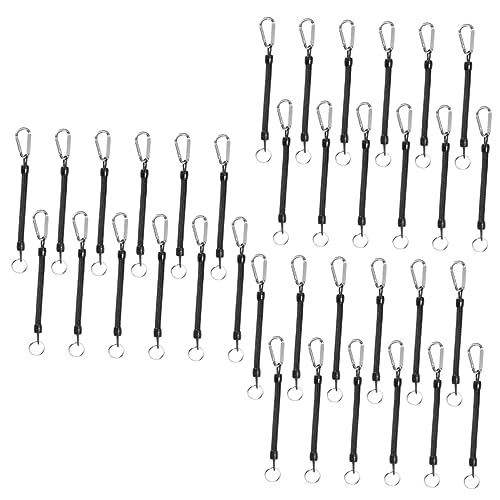 OSALADI 36 pcs Retractable Fishing Lanyard pogo Spring Tool Fishing Gadgets Coil Spring Fishing kit Key Rings Keychains Anti-Lost Phone Spring Miss Rope Security line Protection Rope Heavy