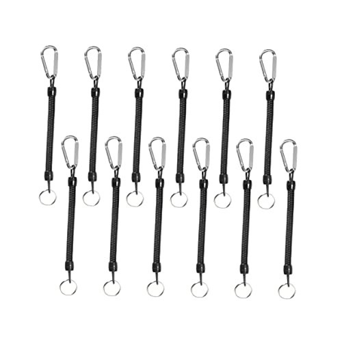 OSALADI 36 pcs Retractable Fishing Lanyard pogo Spring Tool Fishing Gadgets Coil Spring Fishing kit Key Rings Keychains Anti-Lost Phone Spring Miss Rope Security line Protection Rope Heavy