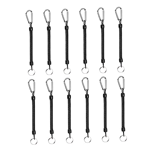 OSALADI 36 pcs Retractable Fishing Lanyard pogo Spring Tool Fishing Gadgets Coil Spring Fishing kit Key Rings Keychains Anti-Lost Phone Spring Miss Rope Security line Protection Rope Heavy