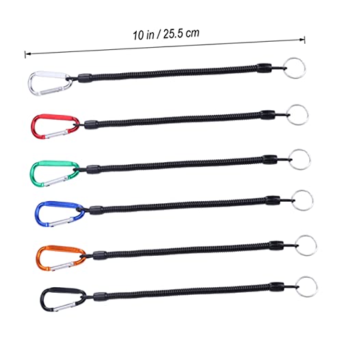 OSALADI 36 pcs Retractable Fishing Lanyard pogo Spring Tool Fishing Gadgets Coil Spring Fishing kit Key Rings Keychains Anti-Lost Phone Spring Miss Rope Security line Protection Rope Heavy