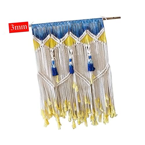 DOITOOL 3pcs Woven Tapestry Plant Stuff Plant Hangers Plant Tapestry DIY Cotton Knitting Rope Wall Hanging Rope Macrame Thread Natural Cotton Rope DIY Rope Twisted Rope lace Supplies