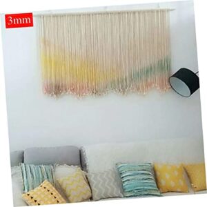 DOITOOL 3pcs Woven Tapestry Plant Stuff Plant Hangers Plant Tapestry DIY Cotton Knitting Rope Wall Hanging Rope Macrame Thread Natural Cotton Rope DIY Rope Twisted Rope lace Supplies