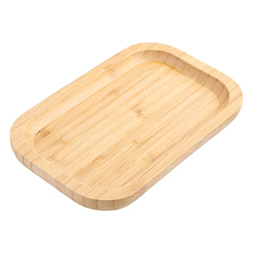 GEEKLLS Breakfast Tray Wooden Tray Solid Wood Rectangular Breakfast Plate Sushi Snack Bread Dessert Barbecue Cake Easy to Carry Multifunctional