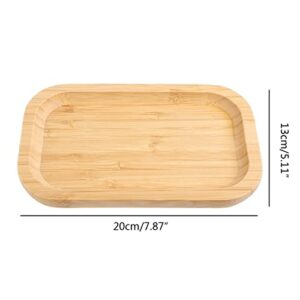 GEEKLLS Breakfast Tray Wooden Tray Solid Wood Rectangular Breakfast Plate Sushi Snack Bread Dessert Barbecue Cake Easy to Carry Multifunctional